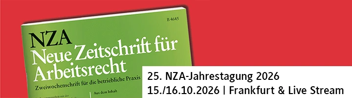 Banner zur Bewerbung der NZA Jahrestagung 2026