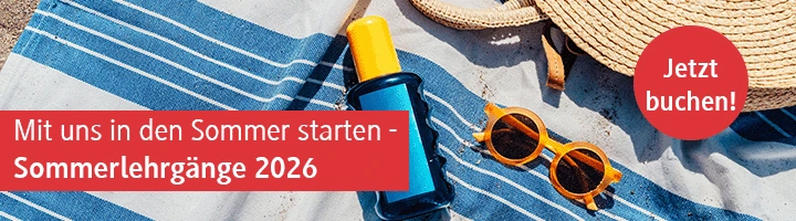 Banner zur Bewerbung unserer Sommerlehrgänge